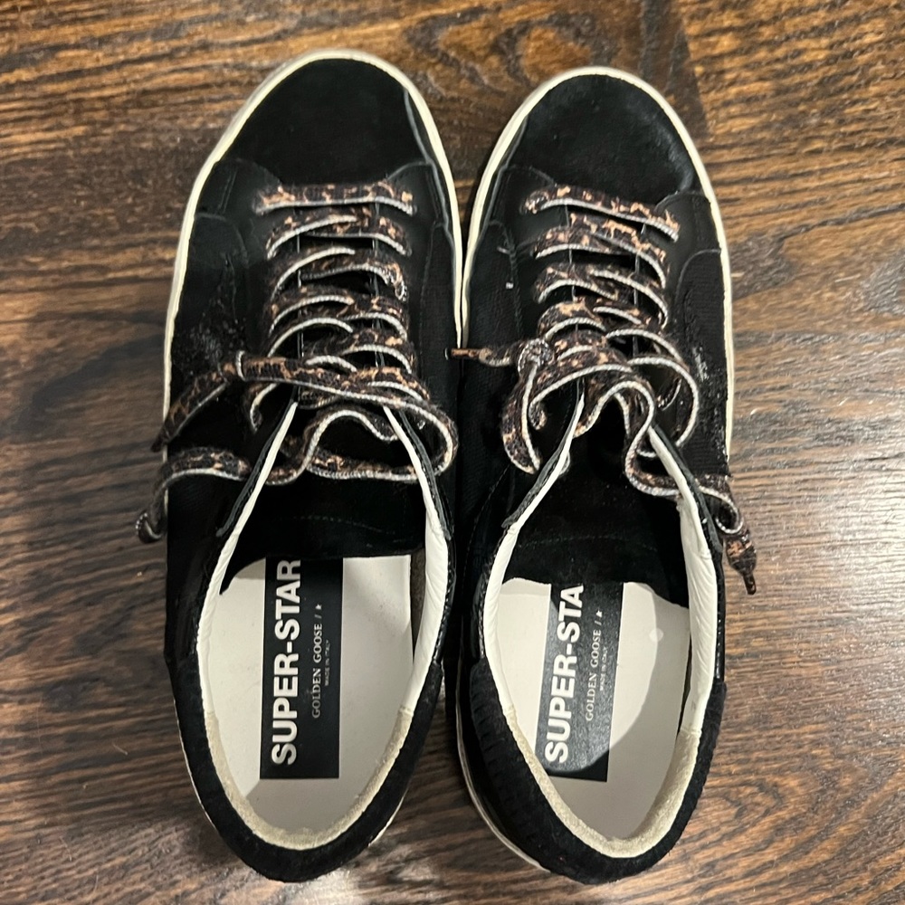 Golden Goose Black Superstar Sneakers